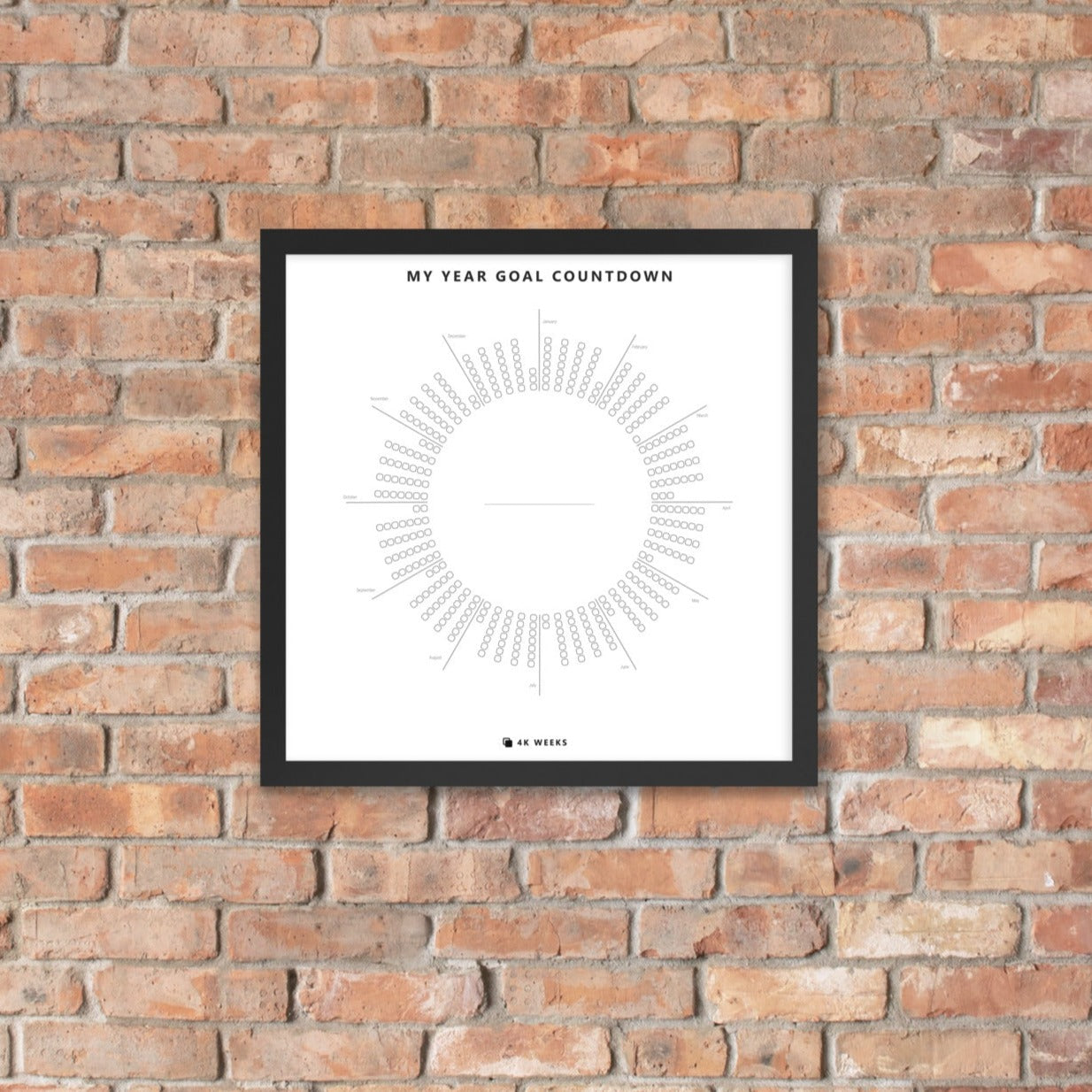 My Year Goal Countdown (Framed)