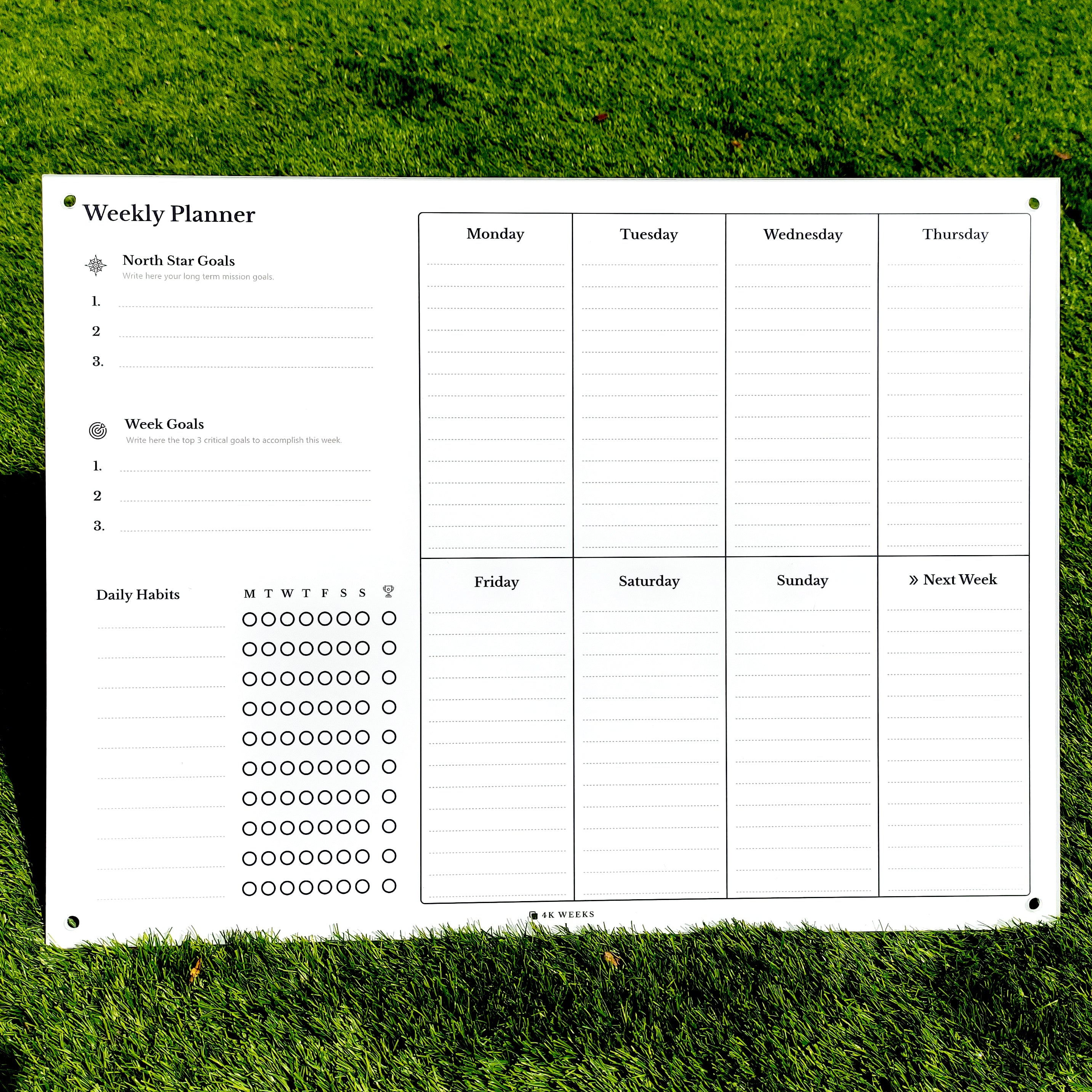 4k Weeks™ Weekly Planner