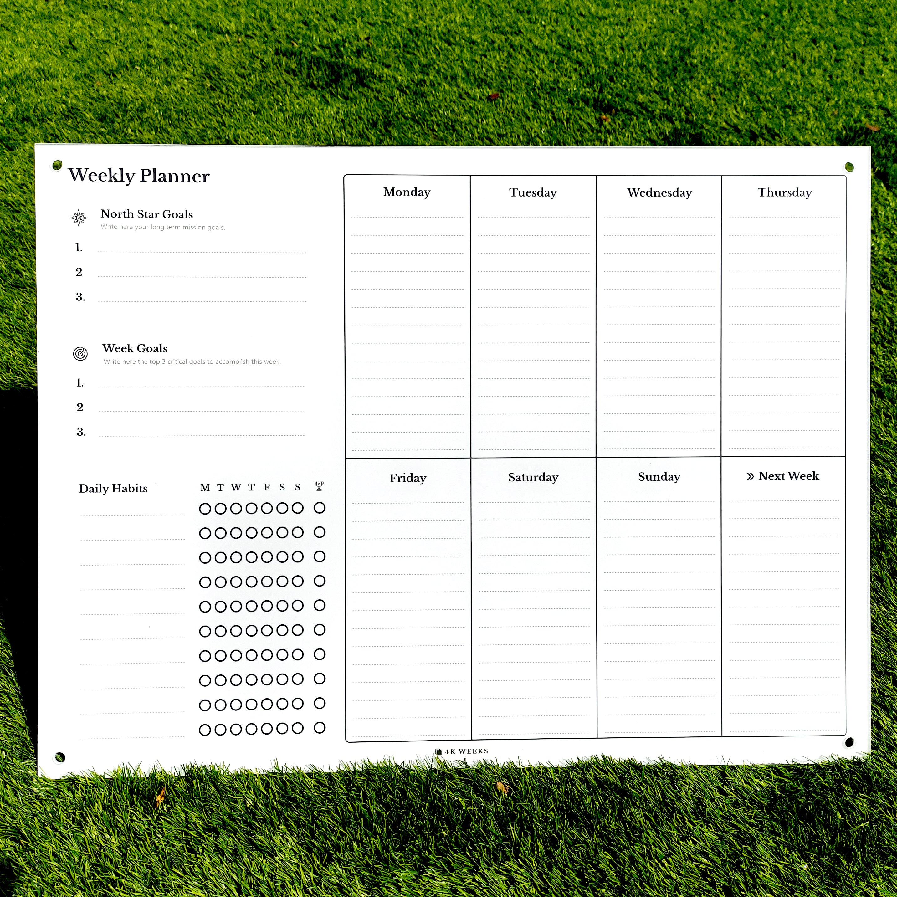 4k Weeks™ Weekly Planner 4KWEEKS
