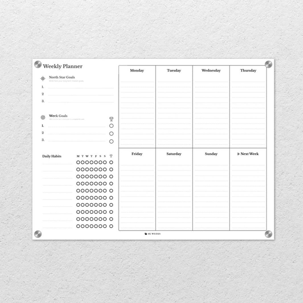 4k Weeks™ Weekly Planner